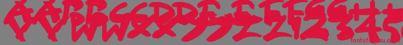 fuente SloppyPaint – Fuentes Rojas Sobre Fondo Gris