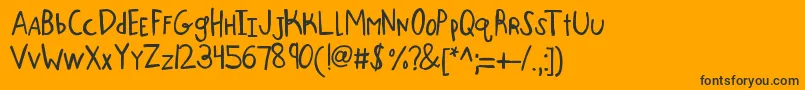 Kbonebigscrape Font – Black Fonts on Orange Background
