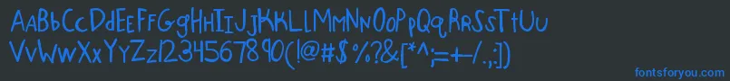 Kbonebigscrape Font – Blue Fonts on Black Background