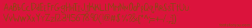 Kbonebigscrape Font – Brown Fonts on Red Background