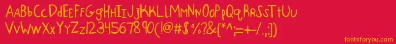 Kbonebigscrape Font – Orange Fonts on Red Background