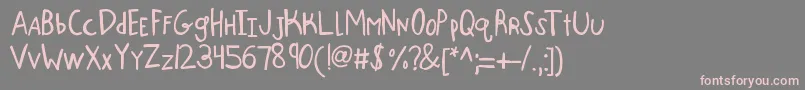 Kbonebigscrape Font – Pink Fonts on Gray Background
