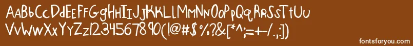 Kbonebigscrape Font – White Fonts on Brown Background