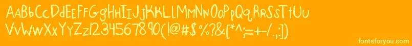 Kbonebigscrape Font – Yellow Fonts on Orange Background