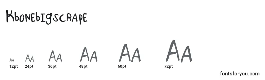 Größen der Schriftart Kbonebigscrape