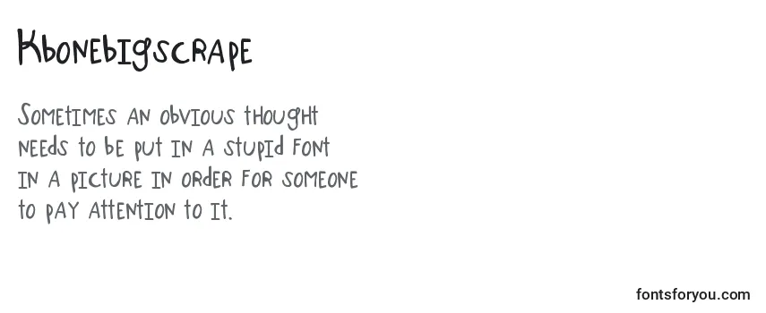 Kbonebigscrape Font