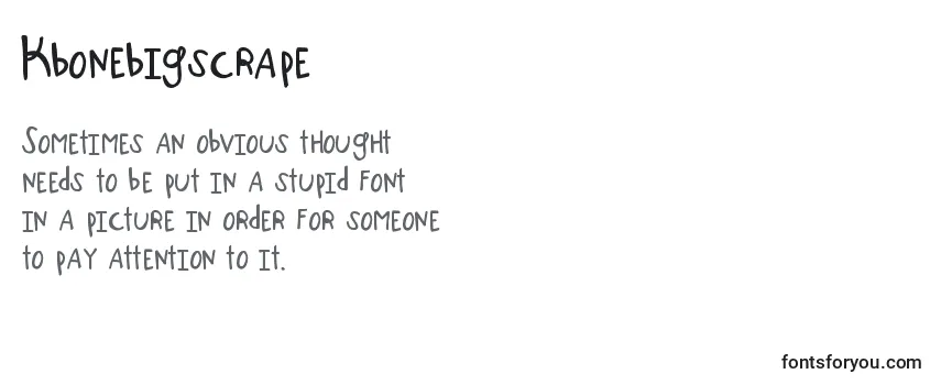 Schriftart Kbonebigscrape