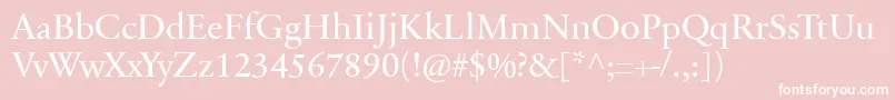 SabonnextLtRegular Font – White Fonts on Pink Background
