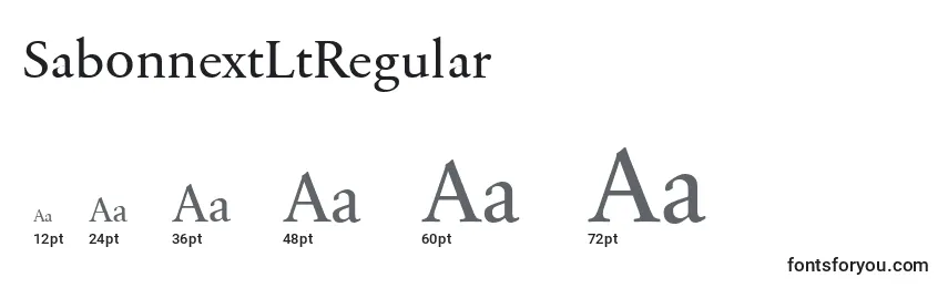SabonnextLtRegular Font Sizes
