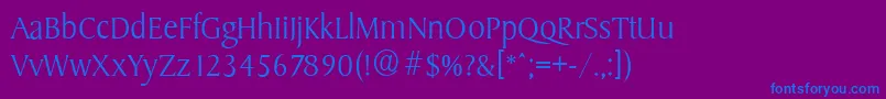 Police SydneyserialXlightRegular – polices bleues sur fond violet
