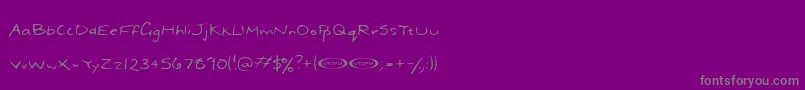 Daelneu-Schriftart – Graue Schriften auf violettem Hintergrund