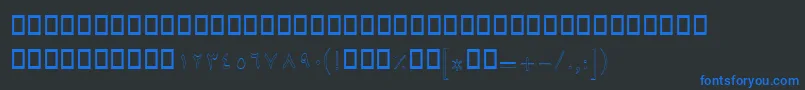 Шрифт BSepidehOutline – синие шрифты на чёрном фоне