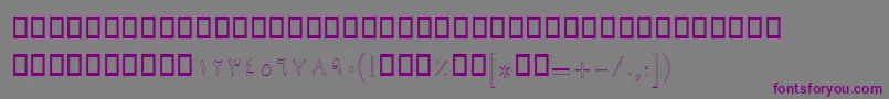 Шрифт BSepidehOutline – фиолетовые шрифты на сером фоне
