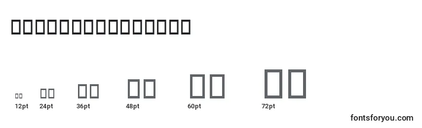 BSepidehOutline Font Sizes