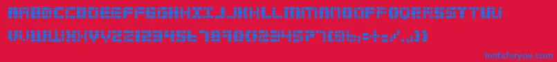 2tech Font – Blue Fonts on Red Background