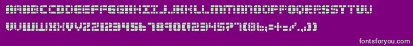 2tech Font – Green Fonts on Purple Background