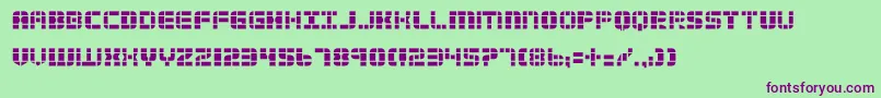 2tech Font – Purple Fonts on Green Background