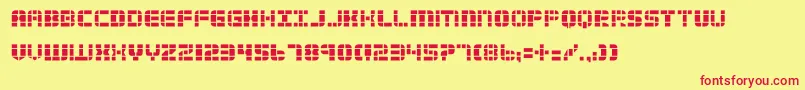 2tech Font – Red Fonts on Yellow Background