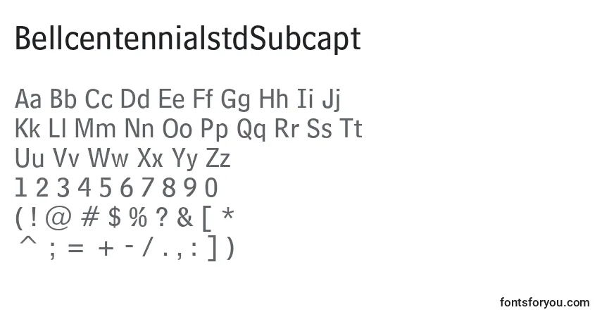 Шрифт BellcentennialstdSubcapt – алфавит, цифры, специальные символы