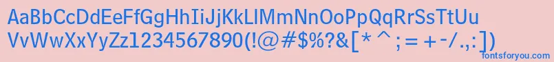 BellcentennialstdSubcapt Font – Blue Fonts on Pink Background