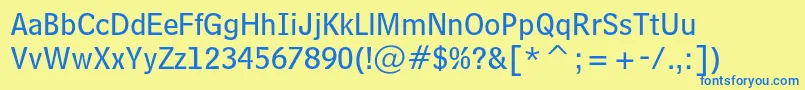 BellcentennialstdSubcapt Font – Blue Fonts on Yellow Background