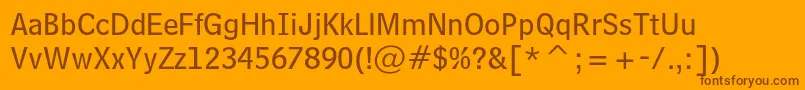 BellcentennialstdSubcapt Font – Brown Fonts on Orange Background