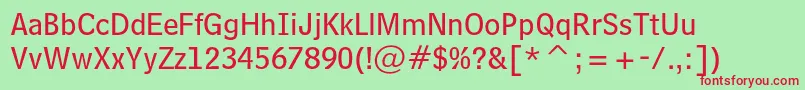 BellcentennialstdSubcapt Font – Red Fonts on Green Background