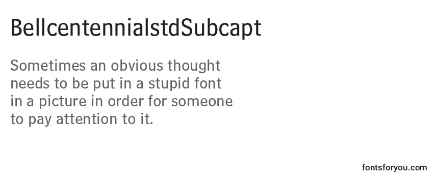 Review of the BellcentennialstdSubcapt Font