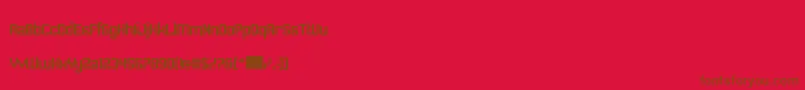 Sawchain Font – Brown Fonts on Red Background