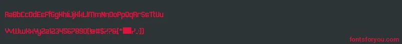 フォントSawchain – 黒い背景に赤い文字