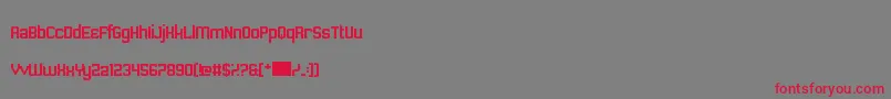 fuente Sawchain – Fuentes Rojas Sobre Fondo Gris