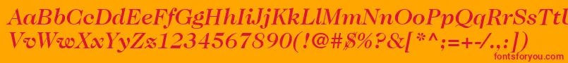 fuente ItcCaslon224LtMediumItalic – Fuentes Rojas Sobre Fondo Naranja