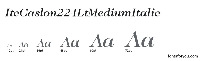ItcCaslon224LtMediumItalic Font Sizes