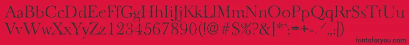 BaskeroldantiqueLightRegular Font – Black Fonts on Red Background