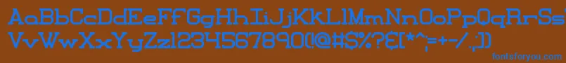 フォントXipitalBrk – 茶色の背景に青い文字