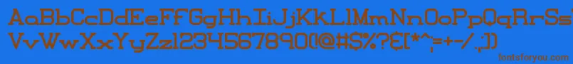 Czcionka XipitalBrk – brązowe czcionki na niebieskim tle