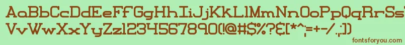 Шрифт XipitalBrk – коричневые шрифты на зелёном фоне