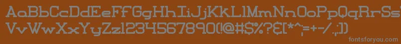 フォントXipitalBrk – 茶色の背景に灰色の文字