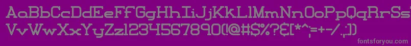 フォントXipitalBrk – 紫の背景に灰色の文字