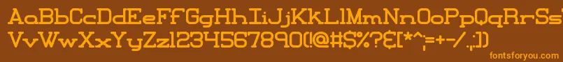 XipitalBrk Font – Orange Fonts on Brown Background