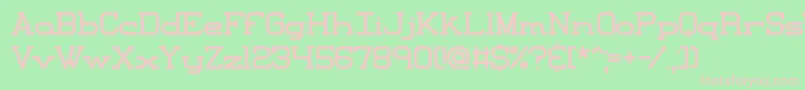 XipitalBrk Font – Pink Fonts on Green Background