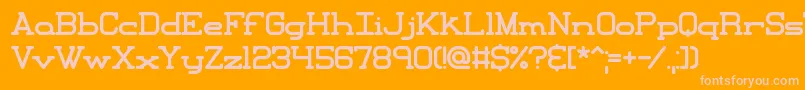 XipitalBrk Font – Pink Fonts on Orange Background