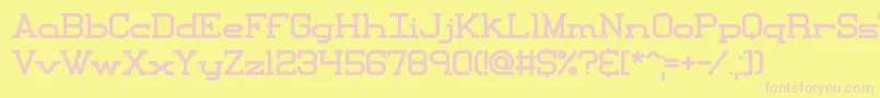 XipitalBrk Font – Pink Fonts on Yellow Background