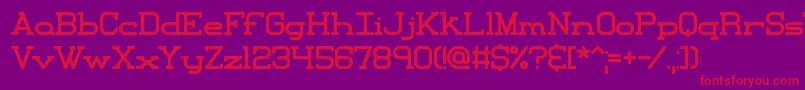 XipitalBrk Font – Red Fonts on Purple Background