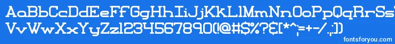 XipitalBrk Font – White Fonts on Blue Background