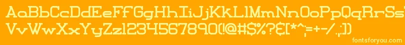 フォントXipitalBrk – オレンジの背景に黄色の文字