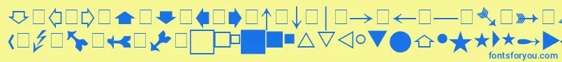 Pigrapha Font – Blue Fonts on Yellow Background
