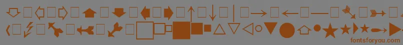 Шрифт Pigrapha – коричневые шрифты на сером фоне