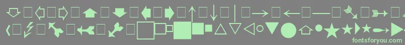 Pigrapha Font – Green Fonts on Gray Background