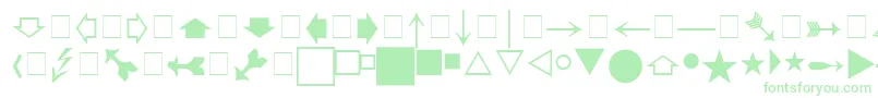 フォントPigrapha – 白い背景に緑のフォント